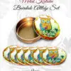 baykuş yuvarlak bardakaltı set
