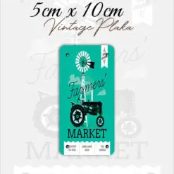 farmer vintage küçük magnet plaka
