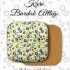 geometrik desenli metal kare bardakaltı