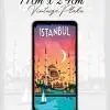istanbul vintage metal plaka