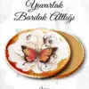 kelebek desenli yuvarlak bardakaltı