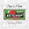 ketchup vintage metal plaka