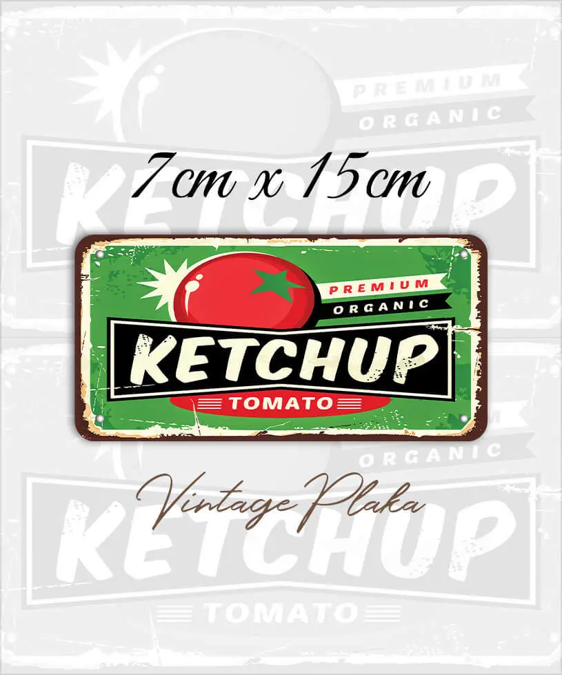 ketchup vintage metal plaka