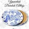 kuş desenli yuvarlak bardakaltı