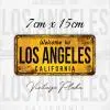 los angeles vintage metal plaka