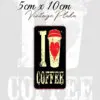 love coffee vintage metal küçük plaka