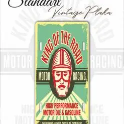 motor vintage metal plaka
