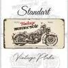 motorcycle vintage standart metal plaka