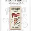 pizza vintage metal plaka