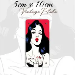 pop art vintage metal küçük magnet plaka
