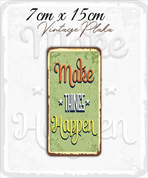 tipografi vintage metal plaka
