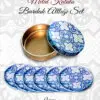 çini desenli yuvarlak bardakaltı set