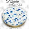 çiçek desenli büyük metal kutu