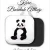 panda metal kare bardakaltı