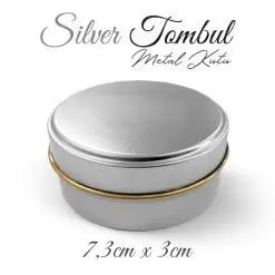 silver tombul metal kutu