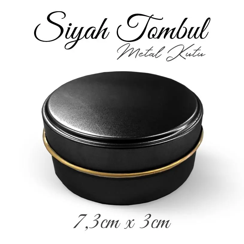 siyah tombul metal kutu