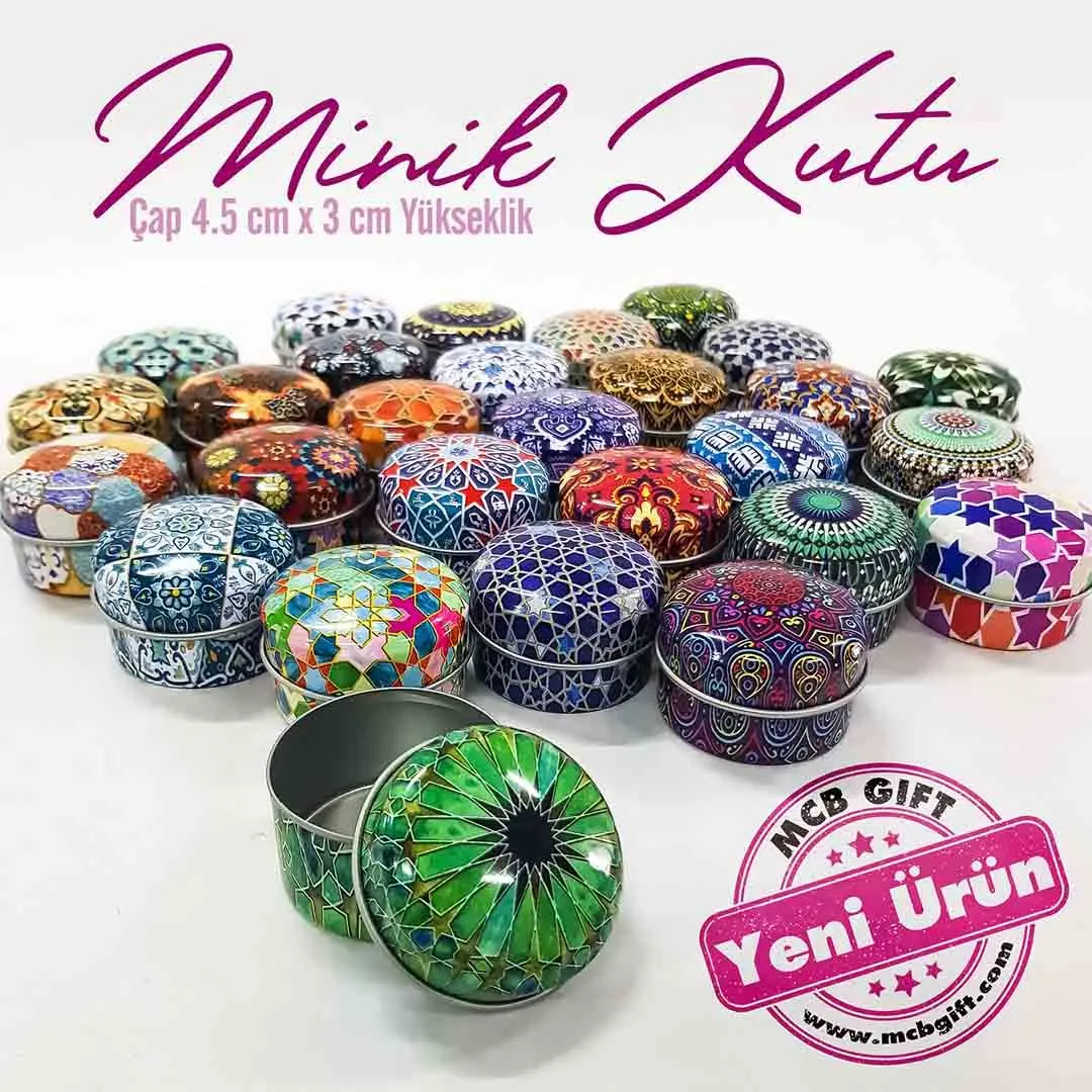 Mandala Minik Metal Kutu (1 Koli=100 adet) - Görsel 4