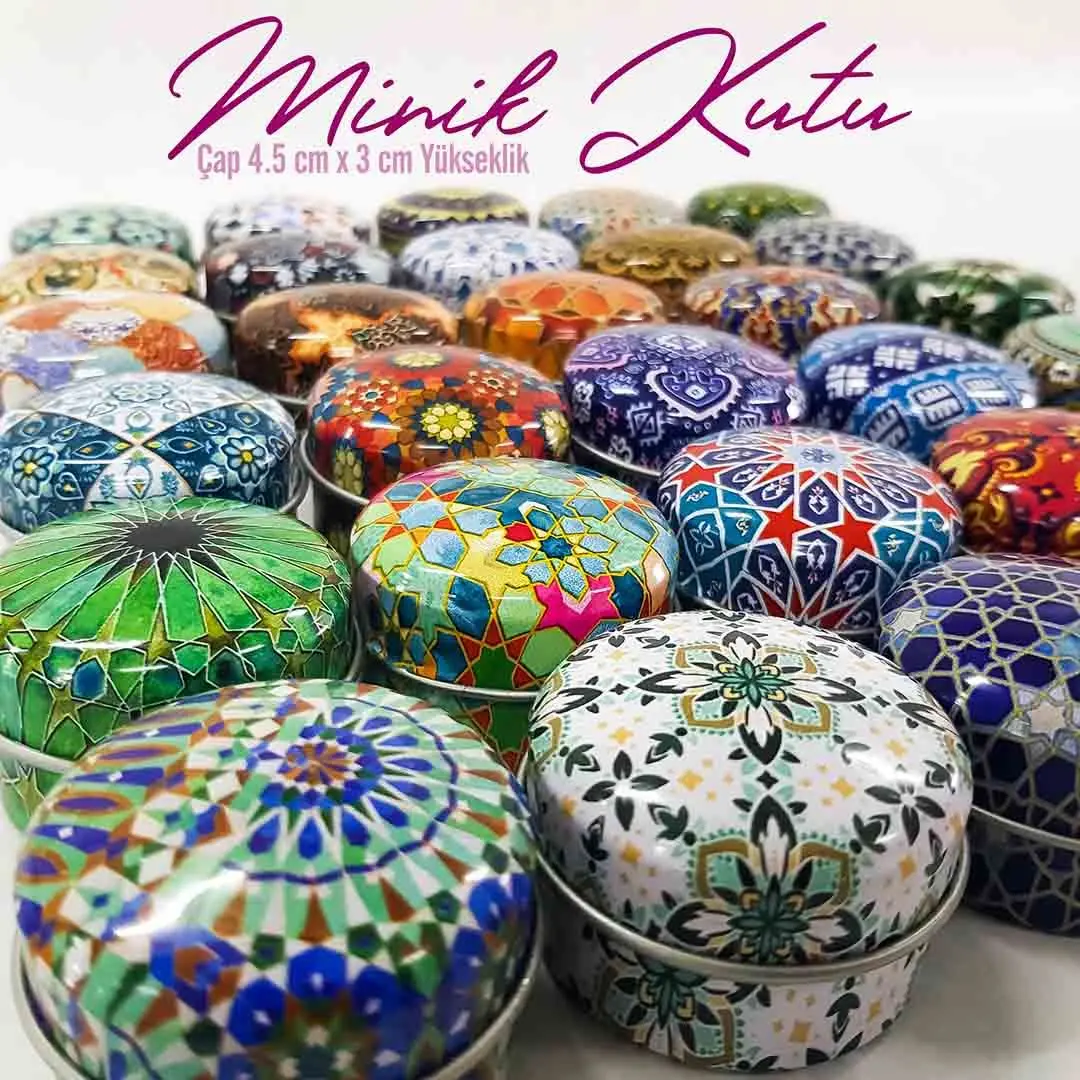 Mandala Minik Metal Kutu (1 Koli=100 adet) - Görsel 2