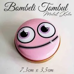 bombeli tombul kutu sevimli ifadeler emoji metal 10