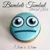 bombeli tombul kutu sevimli ifadeler emoji metal 8