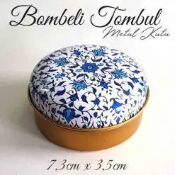 Mandala Desenli Bombeli Metal Kutu