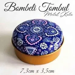 Mandala Desenli Bombeli Metal Kutu
