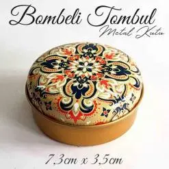 bombeli tombul metal kutu mandala desen 59