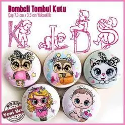 kids kız çocuk pembe tombul metal kutu 1