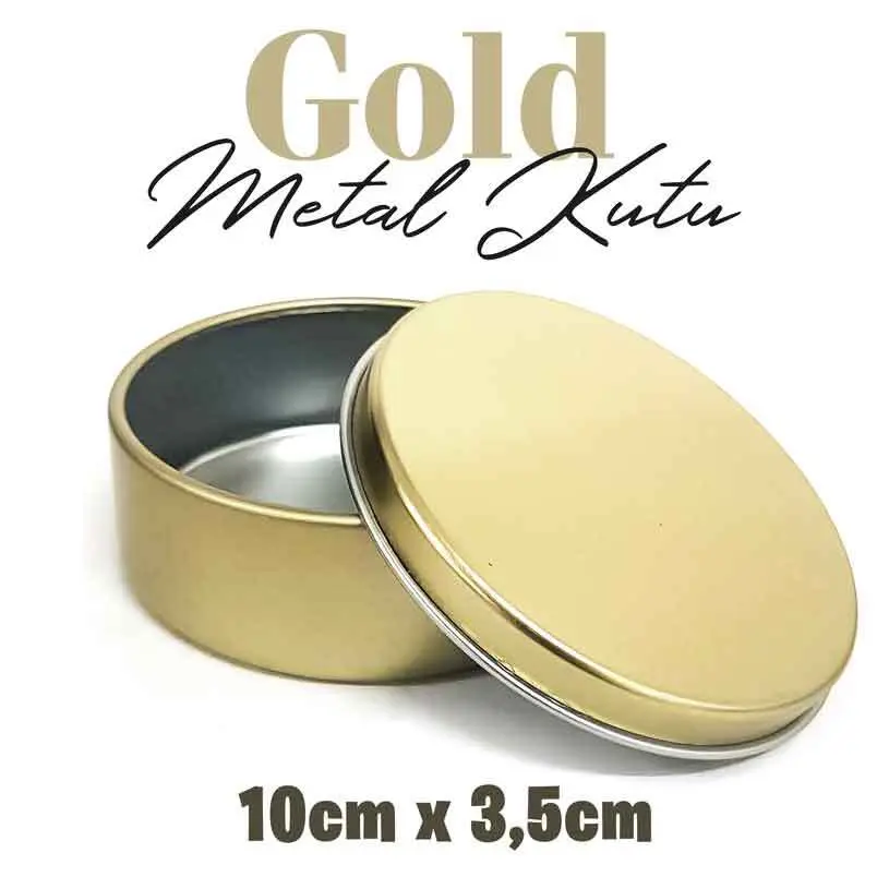 Gold Büyük Metal Kutu - Görsel 2