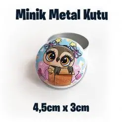 Kids Desenli Minik Metal Kutu