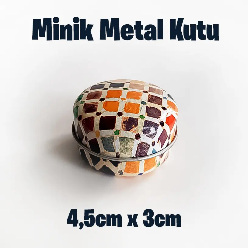 Mandala Desenli Minik Metal Kutu