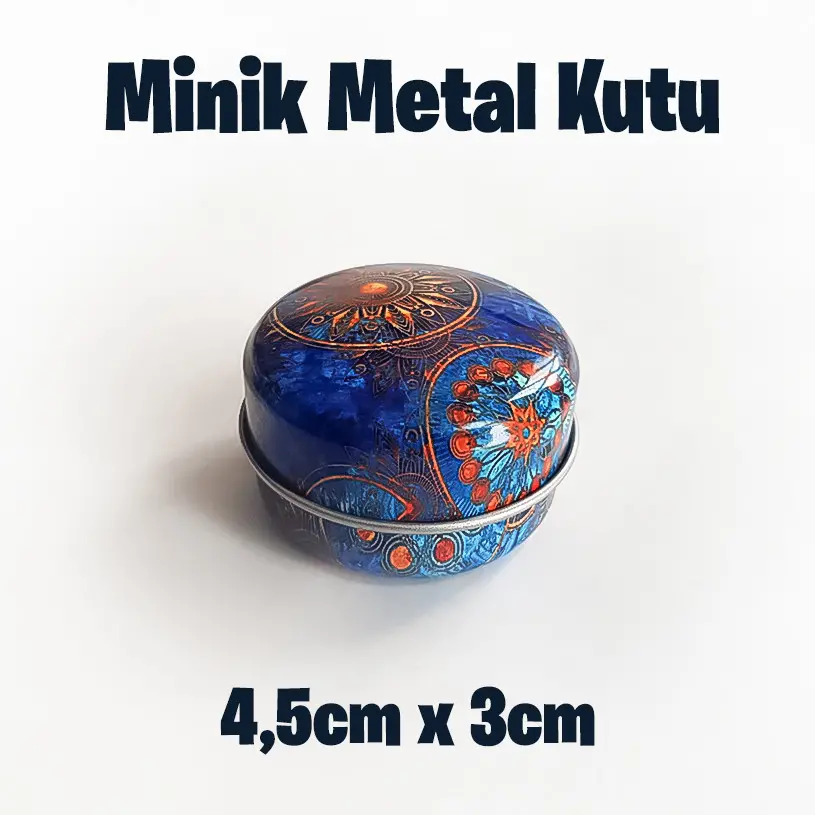 Mandala Desenli Minik Metal Kutu