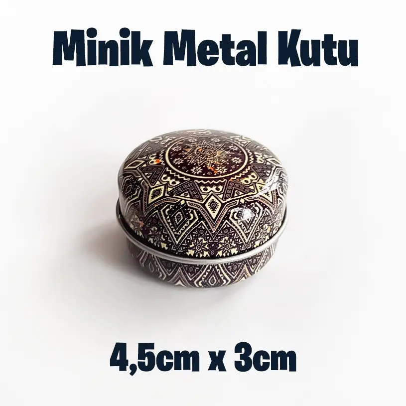 Mandala Desenli Minik Metal Kutu