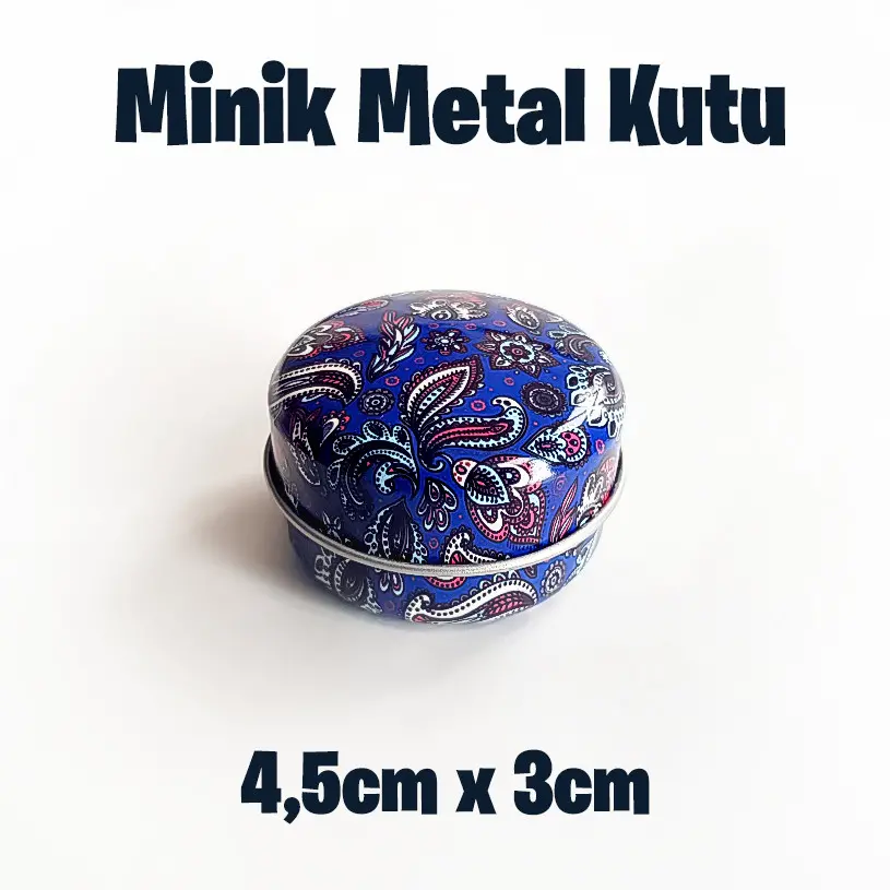 Mandala Desenli Minik Metal Kutu