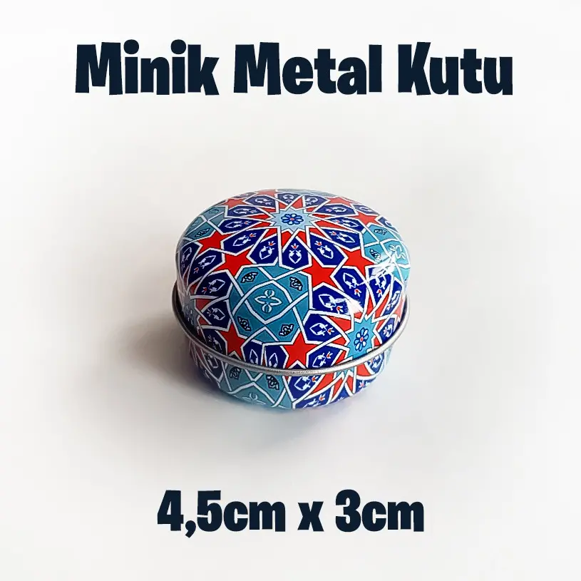 Mandala Desenli Minik Metal Kutu