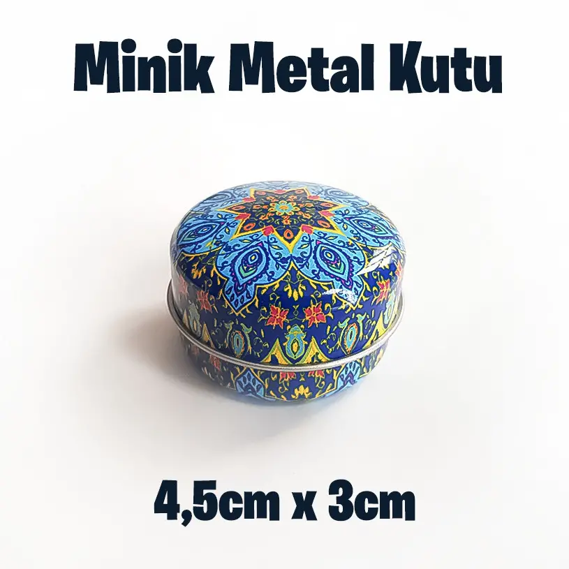 Mandala Desenli Minik Metal Kutu