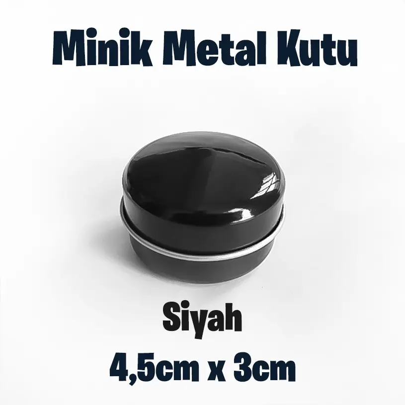 Siyah Minik Metal Kutu