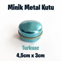 Turkuaz Minik Metal Kutu