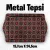 mandala desenli metal tepsi