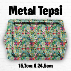 Mandala Desenli Metal Tepsi