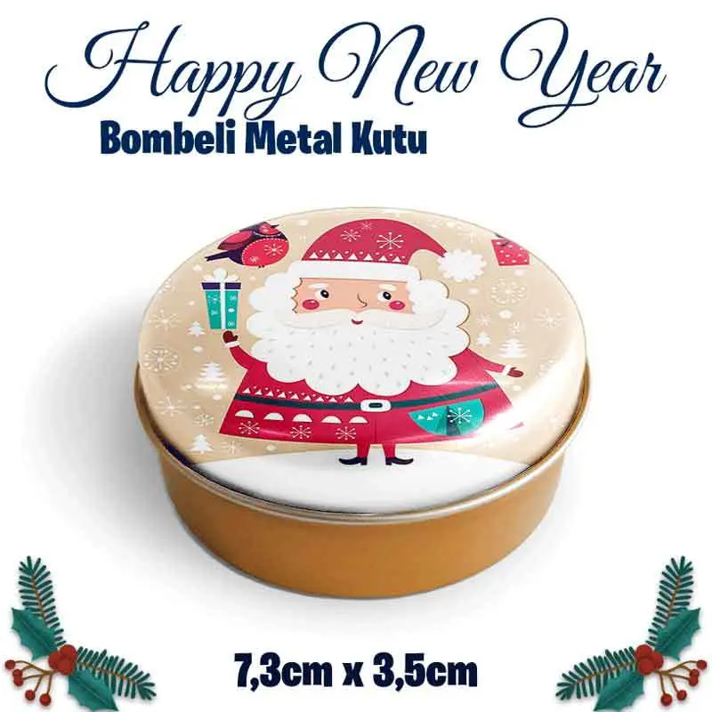 Yılbaşı Bombeli Metal Kutu