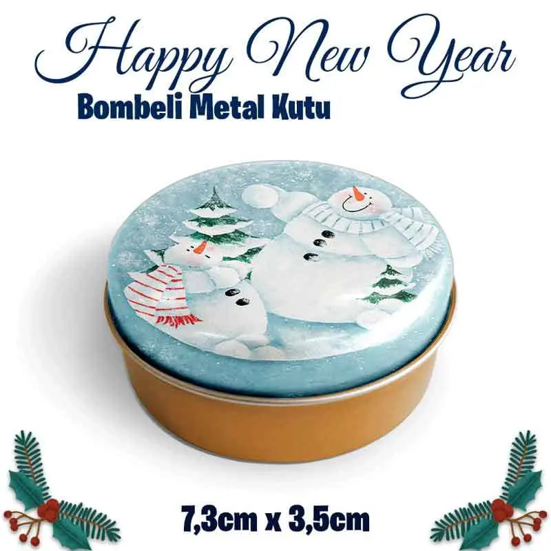 Yılbaşı Bombeli Metal Kutu