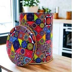 Alternative view of Mandala Desenli 10x13 cm Metal Kutu