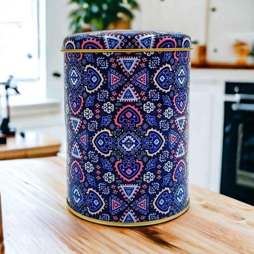 Mandala Desenli 10x13 cm Metal Kutu