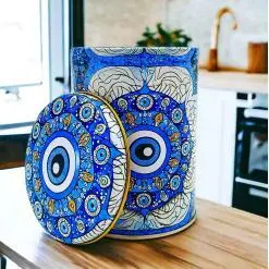 Alternative view of Nazar Desenli 10x13 cm Metal Kutu