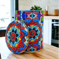 Alternative view of Mandala Desenli 10x13 cm Metal Kutu