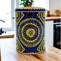 Mandala Desenli 10x13 cm Metal Kutu